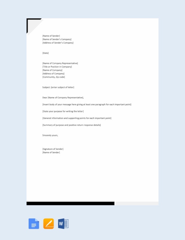 free business letter template for mac